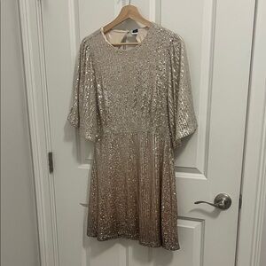 Old Navy Shimmering Gold Mini Dress